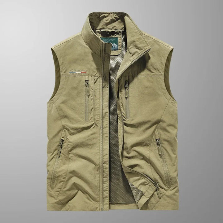 Men's Hooded Zip-Up Draped Coat