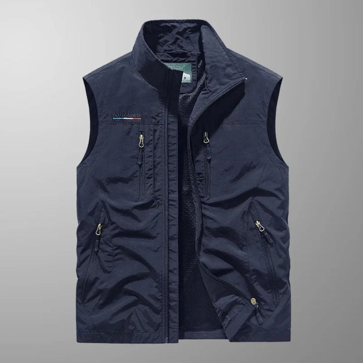 Men's Hooded Zip-Up Draped Coat