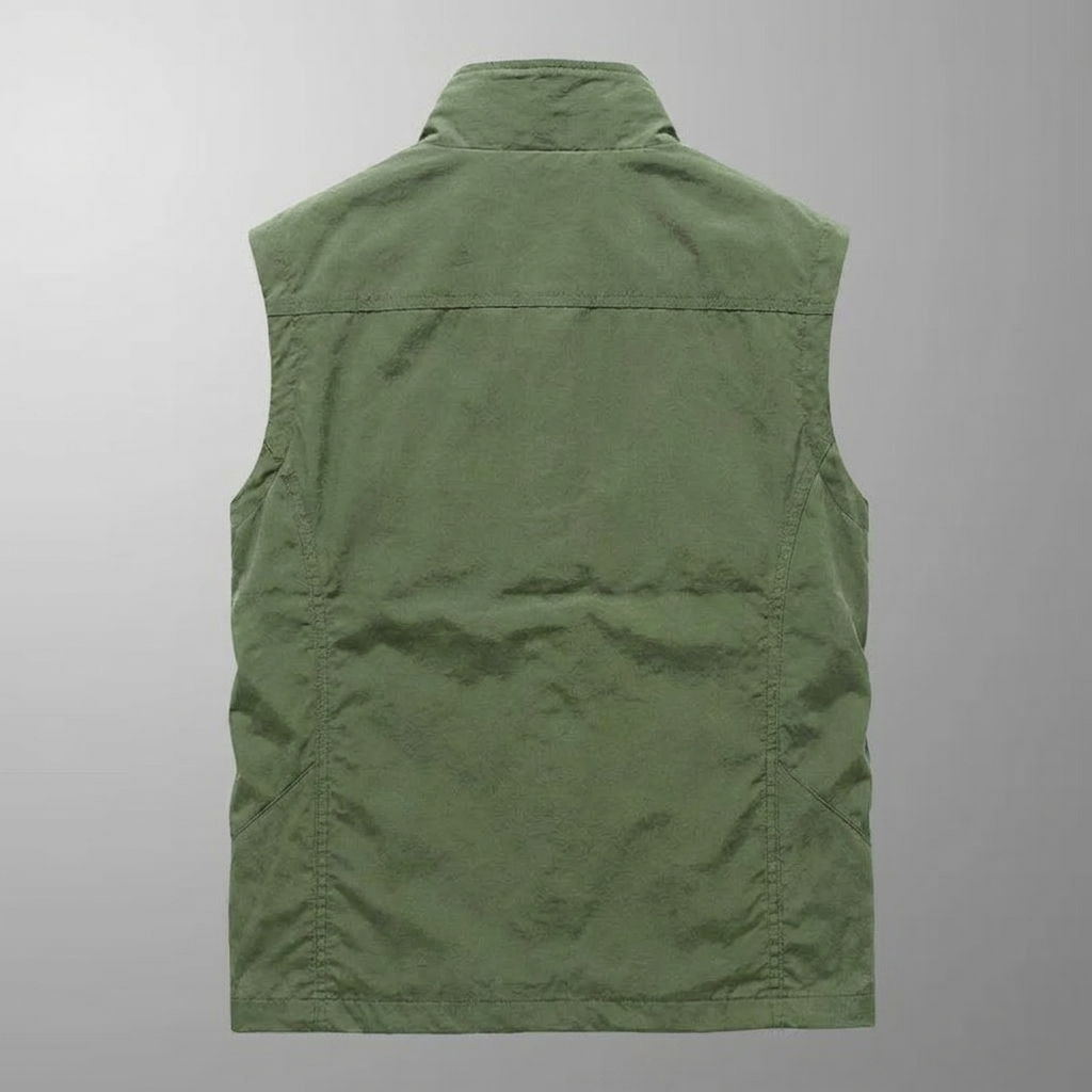 Men's Hooded Zip-Up Draped Coat