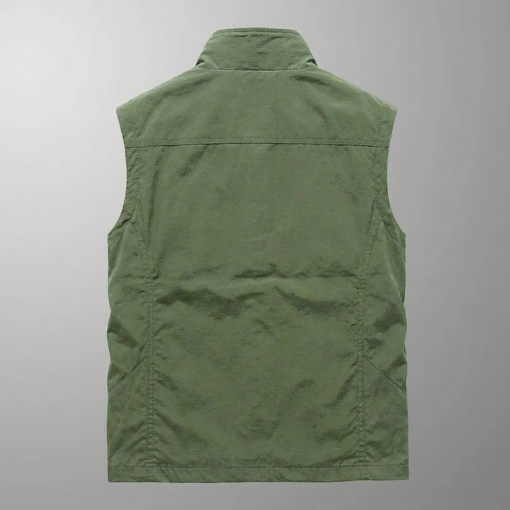 Men's Hooded Zip-Up Draped Coat