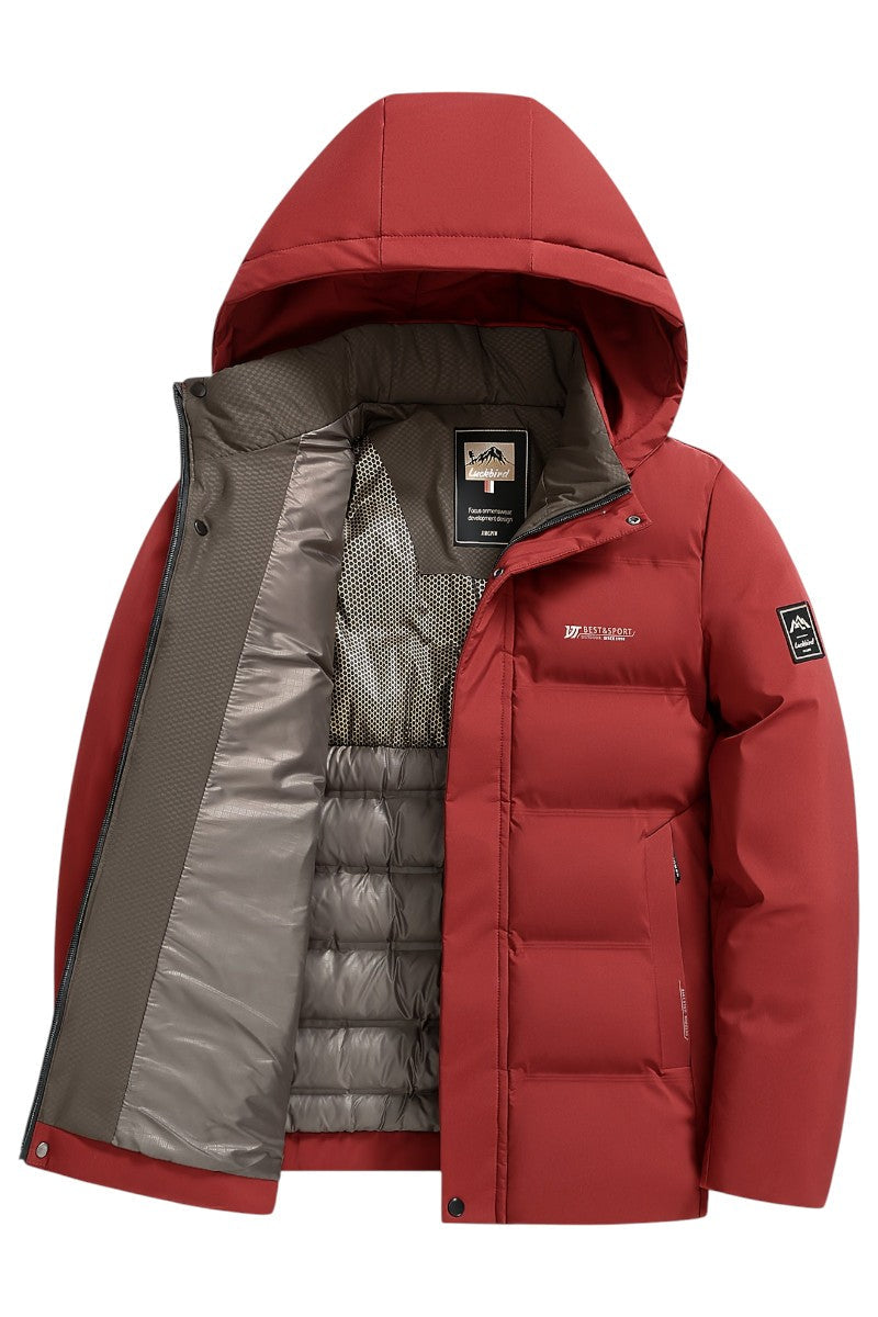 Casaco casual masculino oversized e com capuz