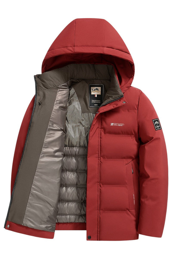 Casaco casual masculino oversized e com capuz