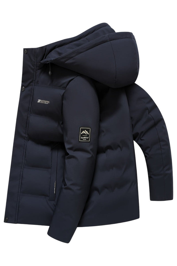 Casaco casual masculino oversized e com capuz