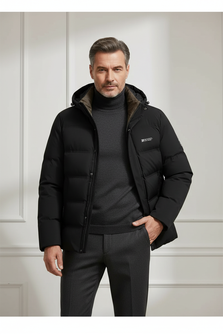 Casaco casual masculino oversized e com capuz