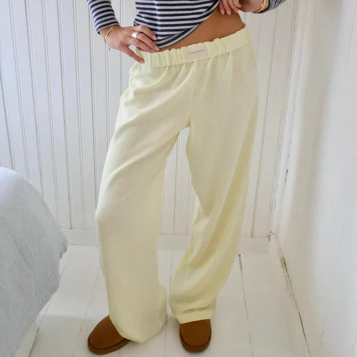 Samantha | Women's Stylish Linen Pants for a Fresh Look-The Yellow Prime