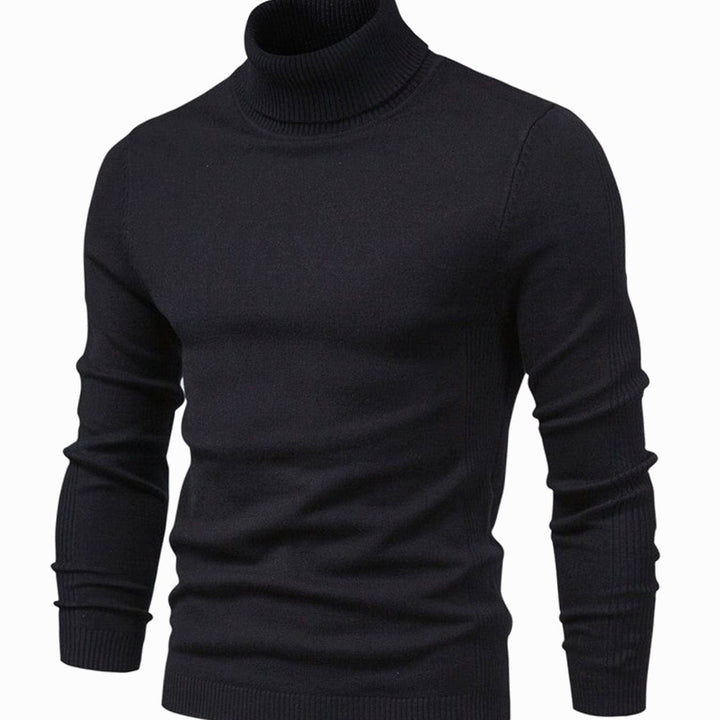 Men's Tailored Turtleneck Knit Sweater