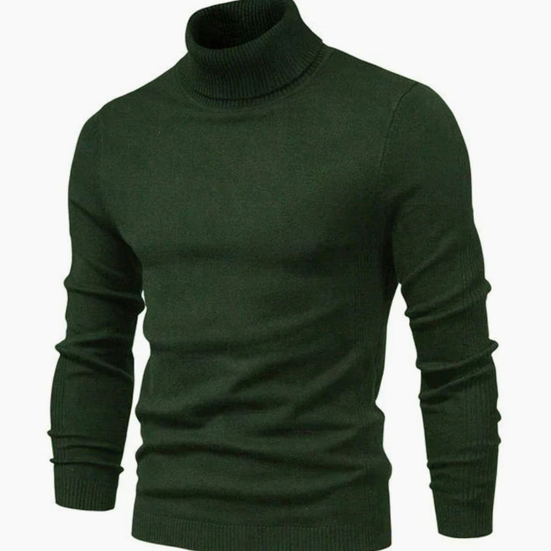 Men's Tailored Turtleneck Knit Sweater