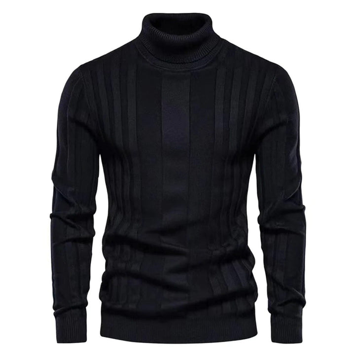 Men's Slim Knit Turtleneck Sweater for Winter Wear
