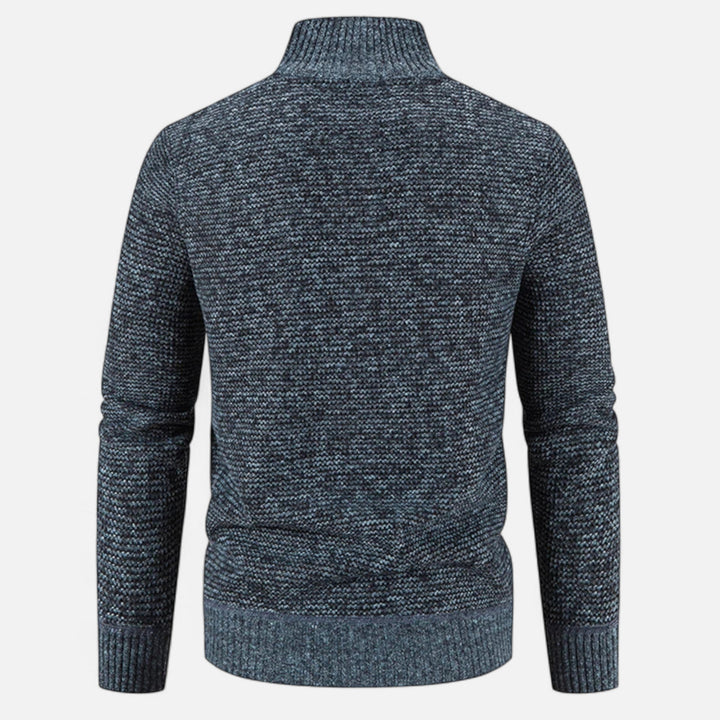 Abrigo largo moderno drapeado de cuello alto para hombre