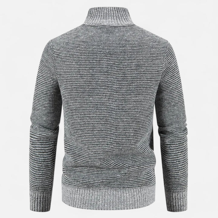 Abrigo largo moderno drapeado de cuello alto para hombre