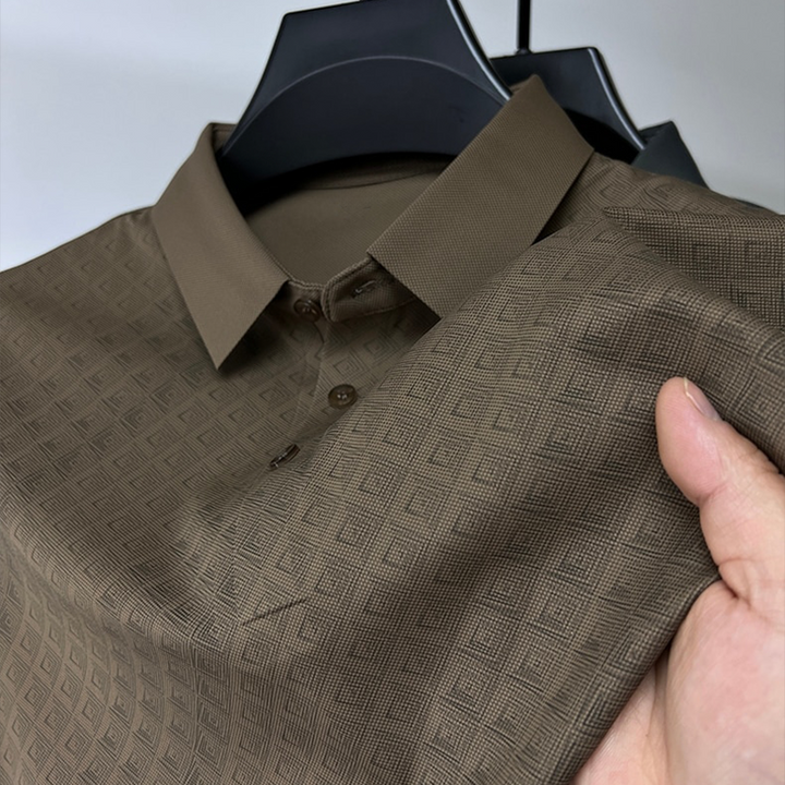 Men's Patterned Polo Shirt-The Yellow Prime