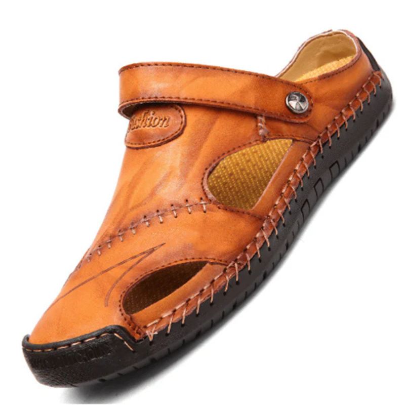 Alex | Men's Elegant Summer Sandals in High-Quality Leather-The Yellow Prime