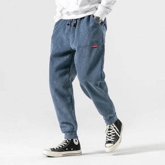 Pantalones jogger de pana para hombre con corte holgado