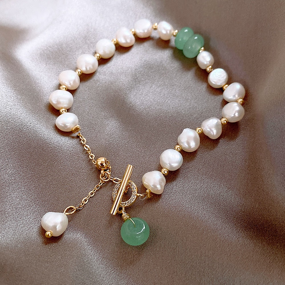 Bailey | Women's Elegant Freshwater Pearl Bracelet-The Yellow Prime