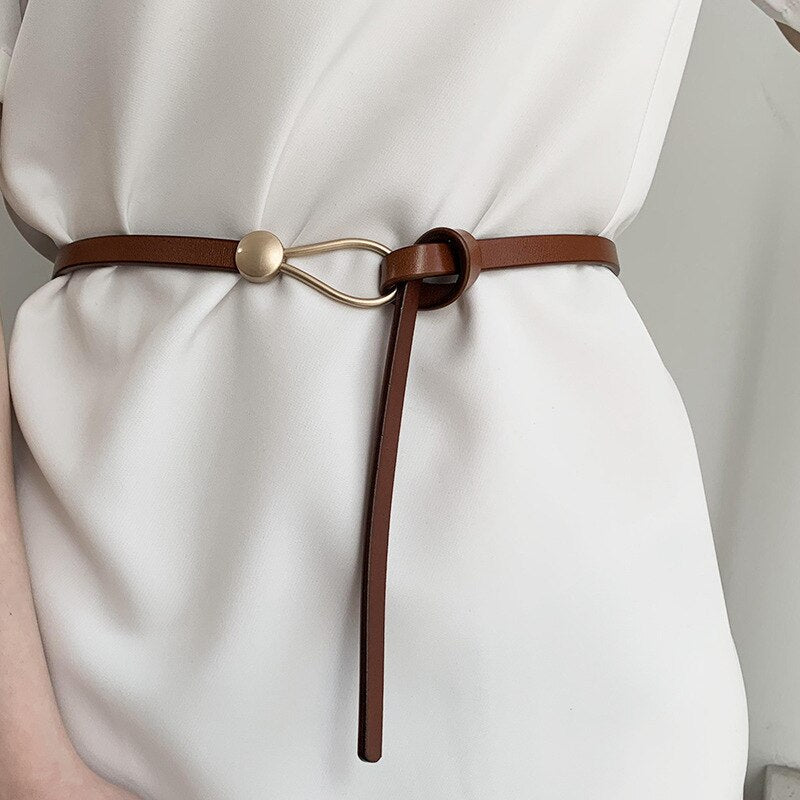 Mae | Women's Elegant Leather Belt-The Yellow Prime