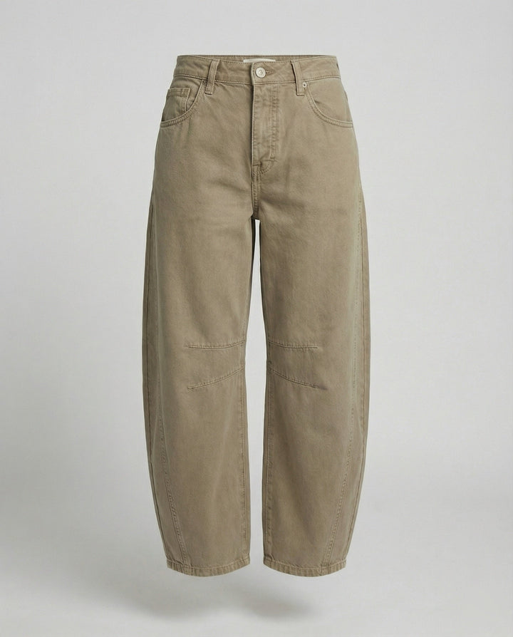 Women's Trendy Wide-Leg Denim Trousers-The Yellow Prime