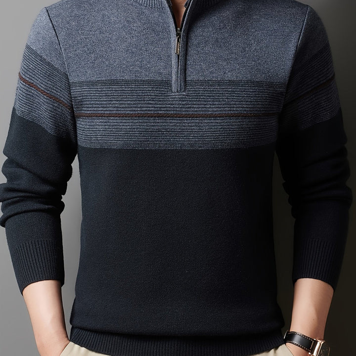 Men's Classic Zip-Neck Sweater