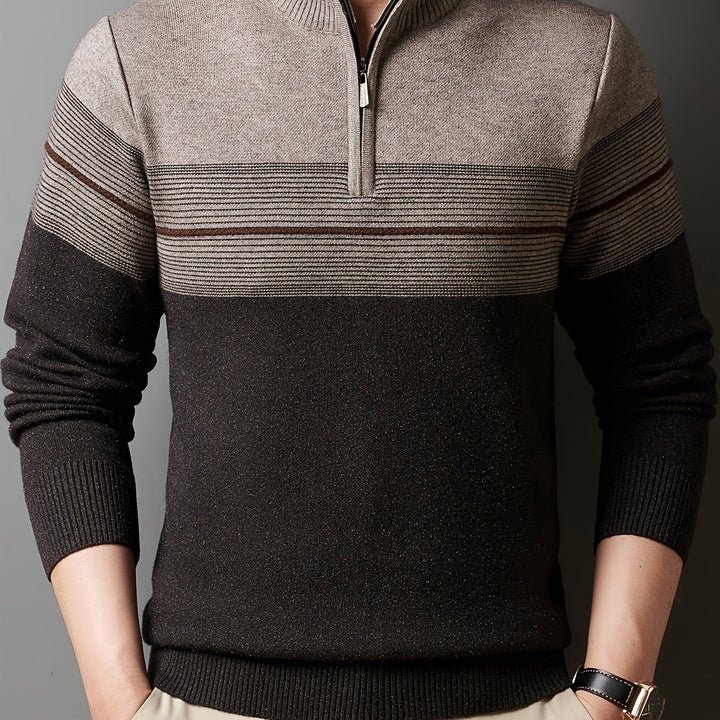 Men's Classic Zip-Neck Sweater