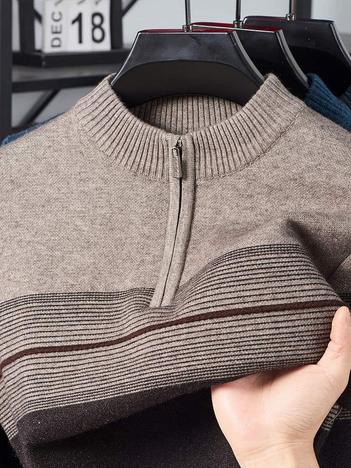 Men's Classic Zip-Neck Sweater