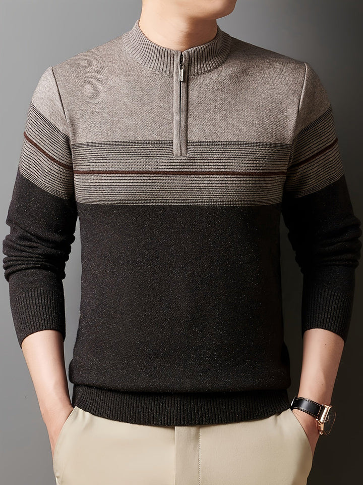 Men's Classic Zip-Neck Sweater