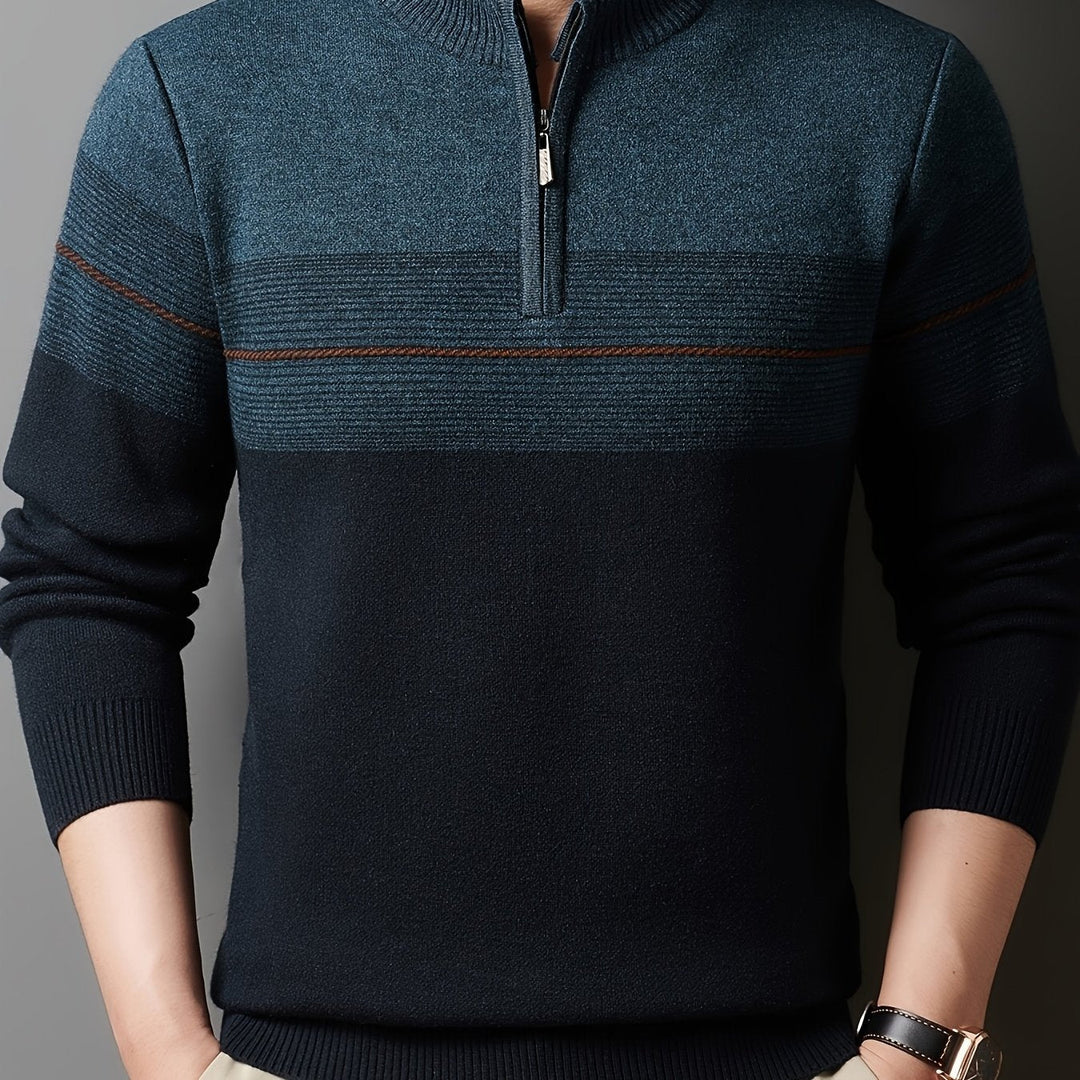 Men's Classic Zip-Neck Sweater