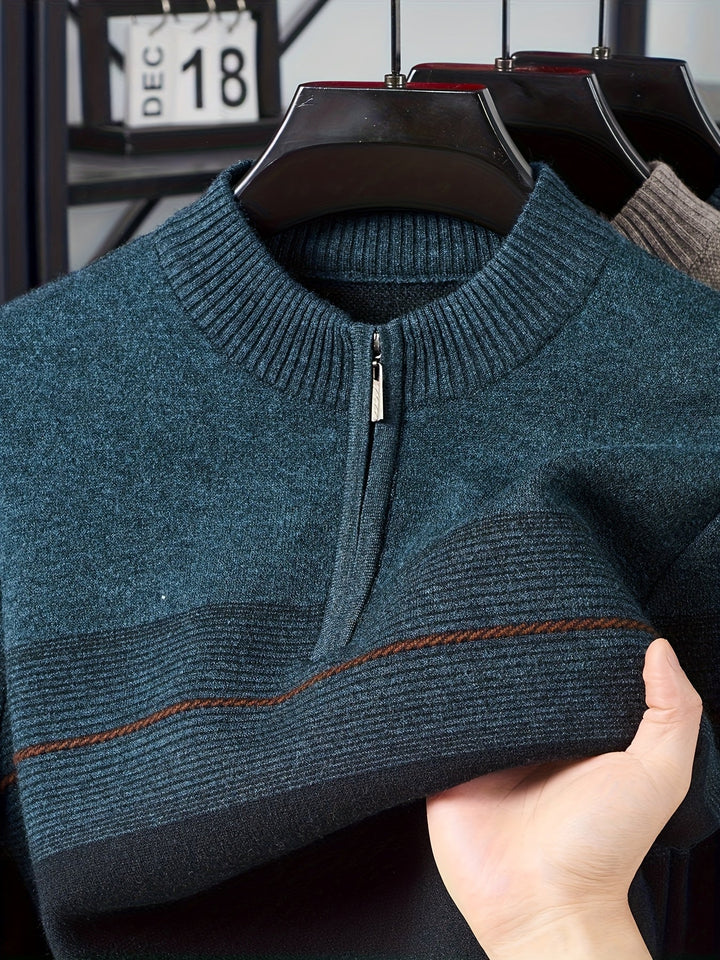 Men's Classic Zip-Neck Sweater