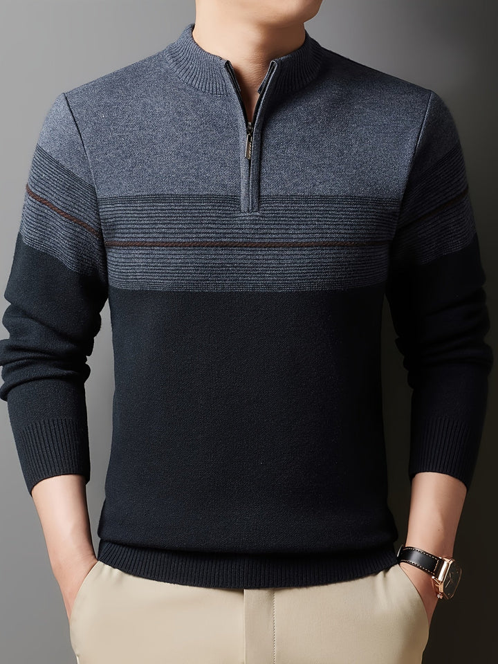 Men's Classic Zip-Neck Sweater
