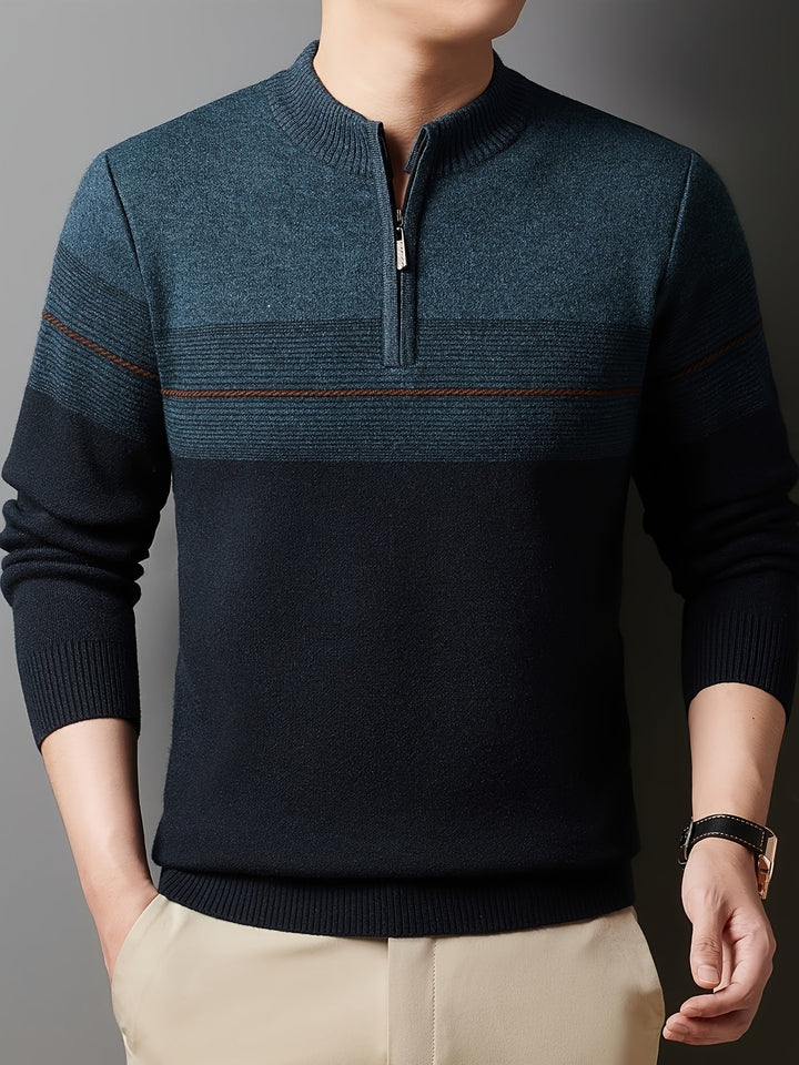 Men's Classic Zip-Neck Sweater