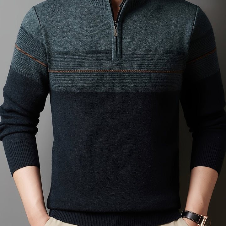 Men's Classic Zip-Neck Sweater