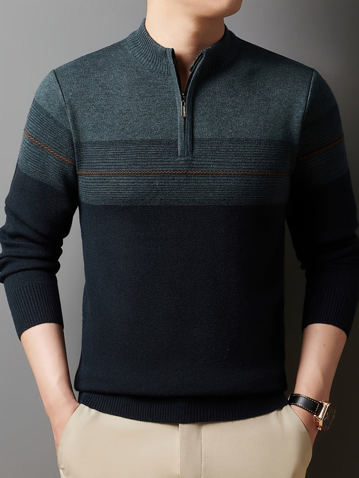 Men's Classic Zip-Neck Sweater