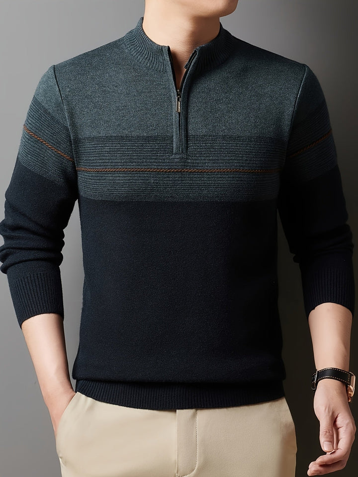 Men's Classic Zip-Neck Sweater