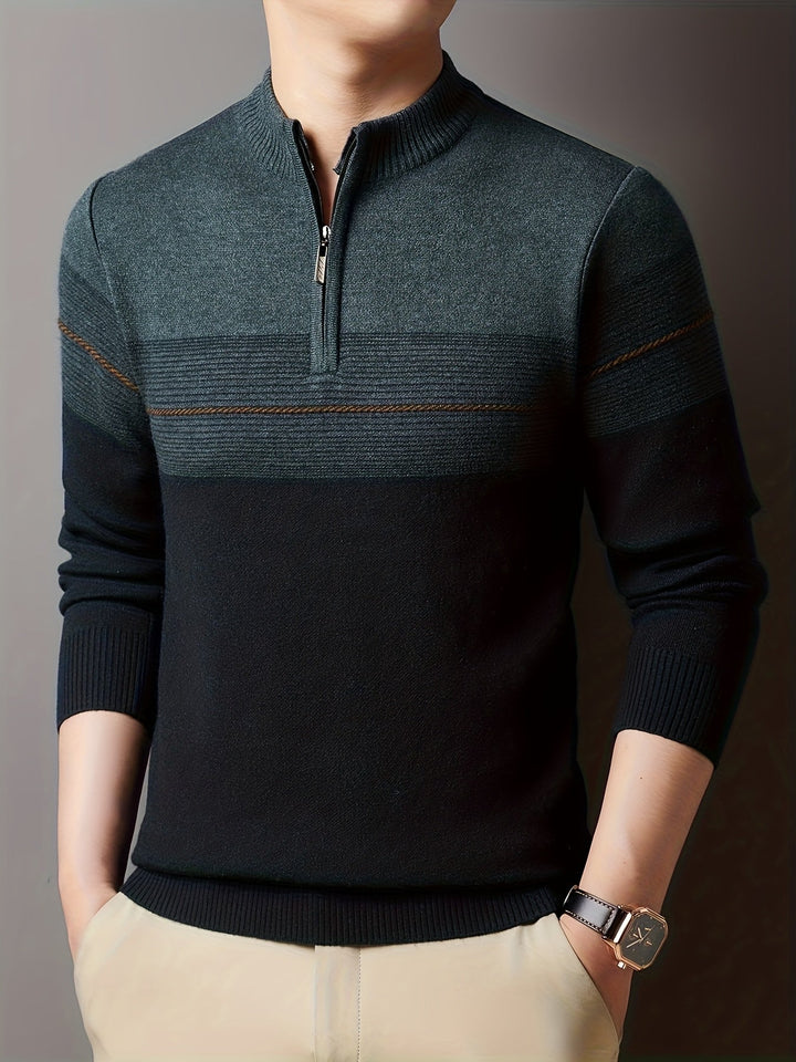 Men's Classic Zip-Neck Sweater