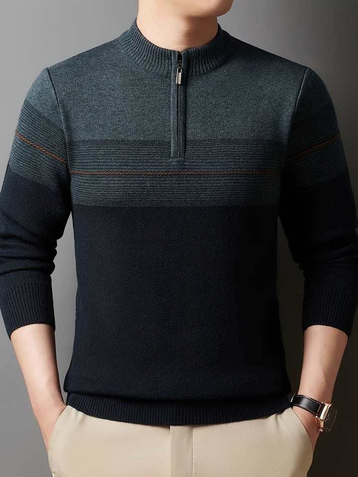 Men's Classic Zip-Neck Sweater