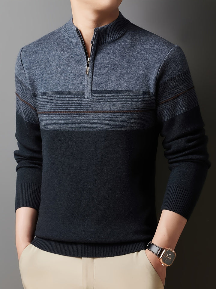 Men's Classic Zip-Neck Sweater