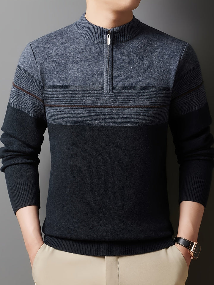 Men's Classic Zip-Neck Sweater