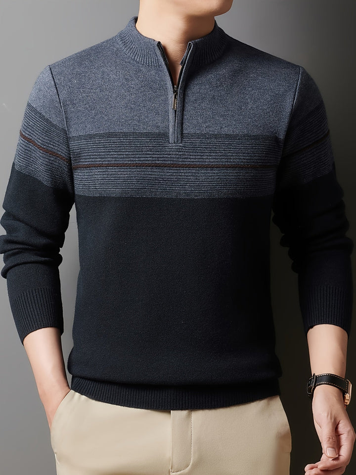 Men's Classic Zip-Neck Sweater