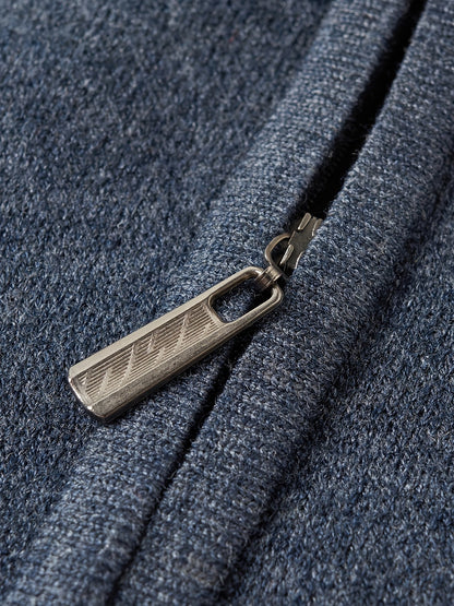 Camisola clássica de homem com fecho no pescoço - essencial aconchegante para o outono e o inverno