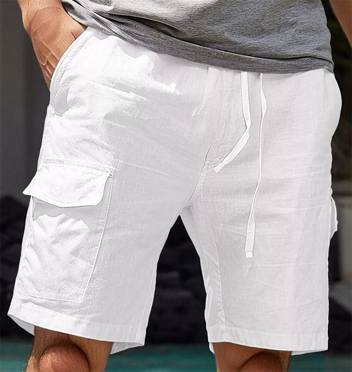 Stylish and Comfortable Linen Cargo Shorts for Men-The Yellow Prime