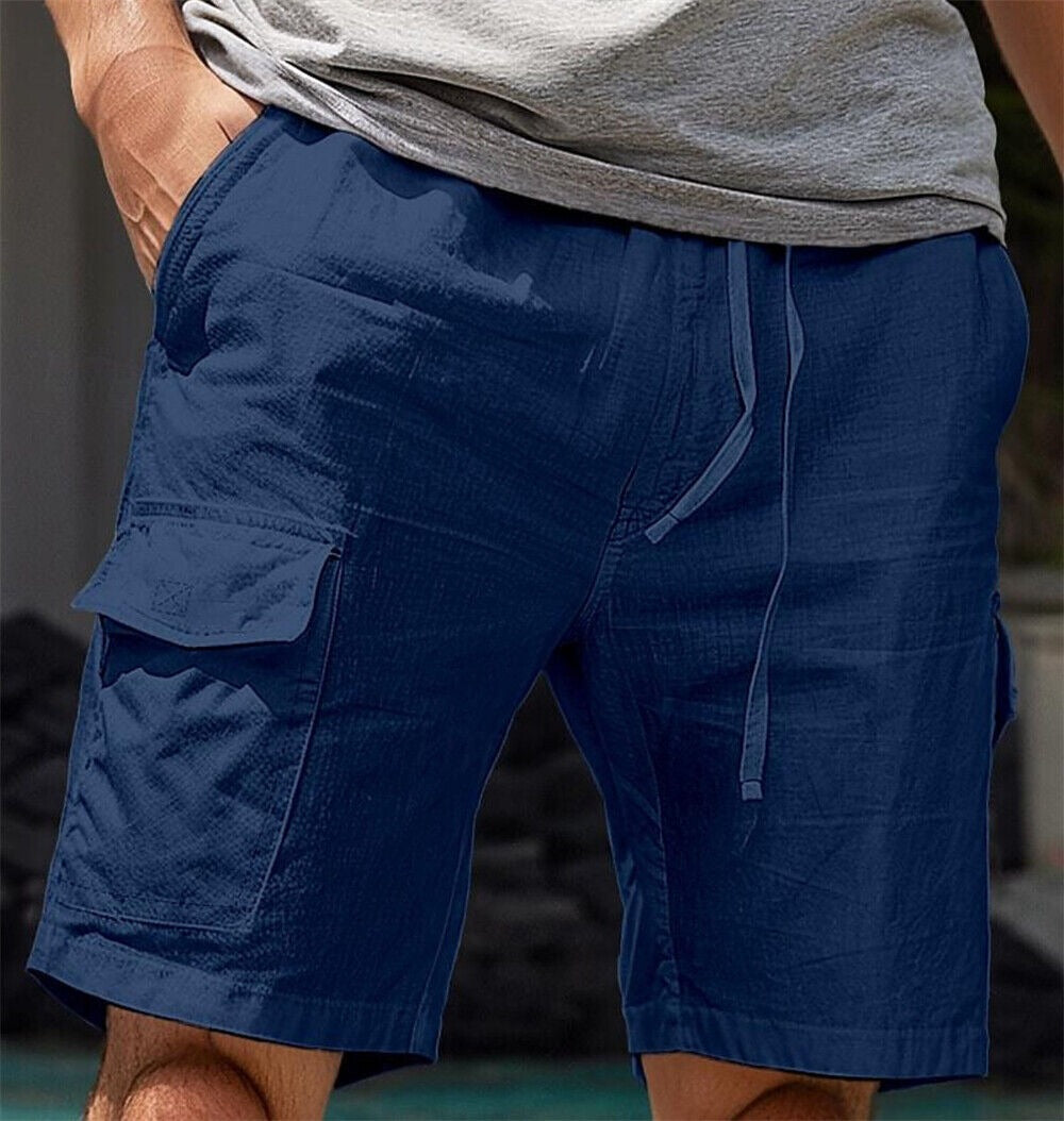 Stylish and Comfortable Linen Cargo Shorts for Men-The Yellow Prime