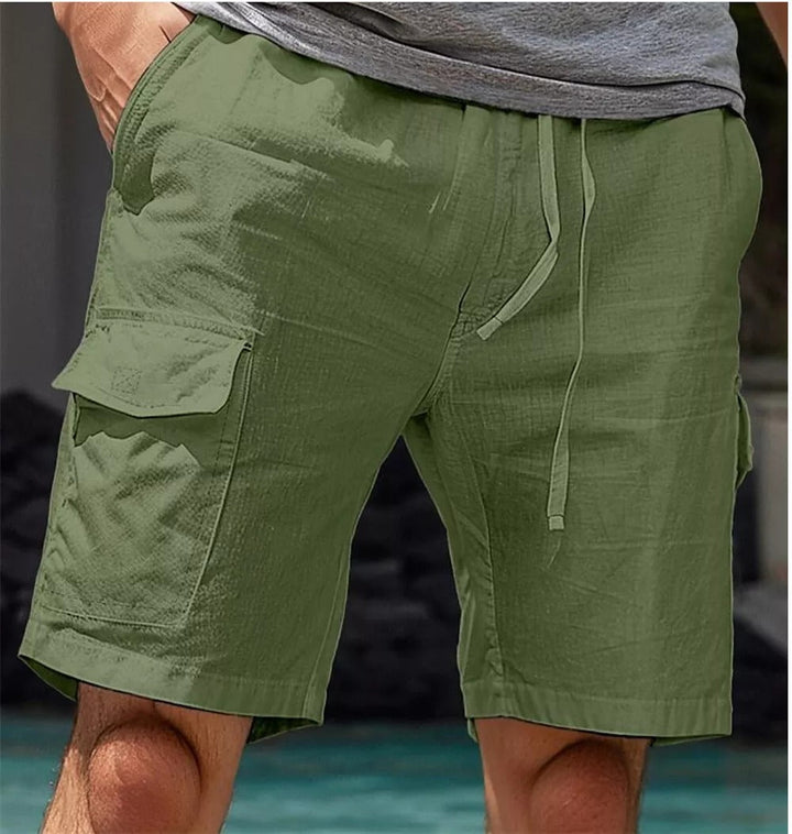 Stylish and Comfortable Linen Cargo Shorts for Men-The Yellow Prime