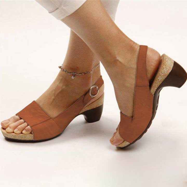 Women's Orthopedic Sandals with Heel for Stylish Comfort and Support-The Yellow Prime