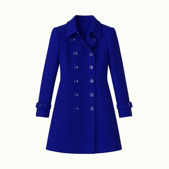 Minimalistisk trenchcoat med skårat slag och utsvängd passform för kvinnor