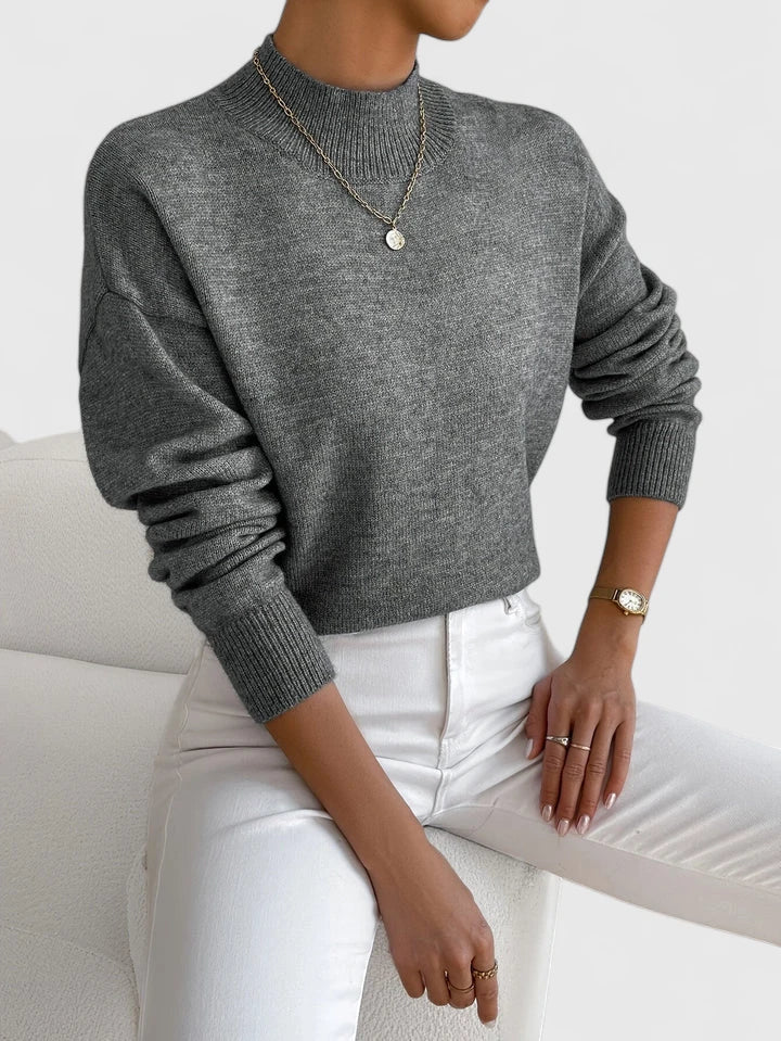 Women's Classic Mock-Neck Sweater
