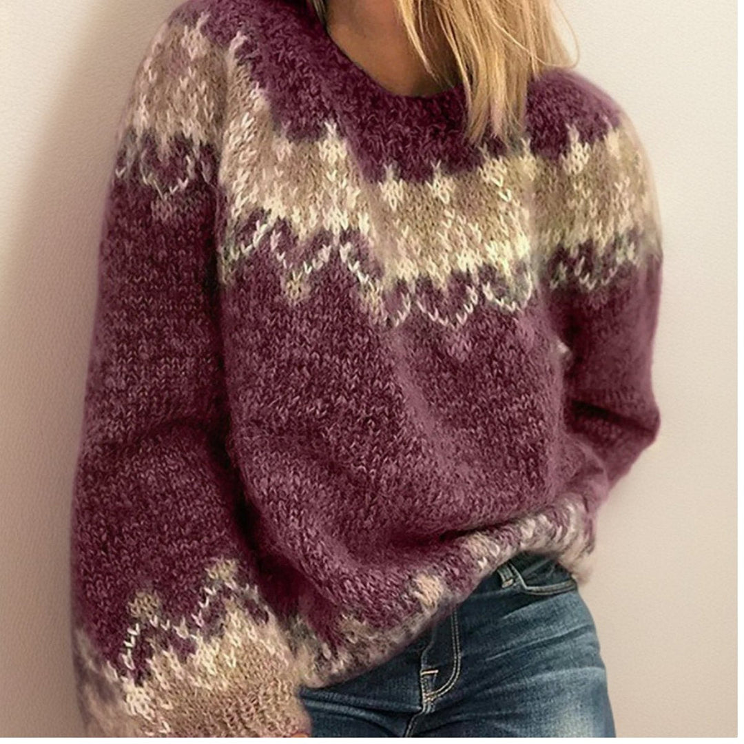 Women's Classic Fair Isle Jacquard Pullover Sweater