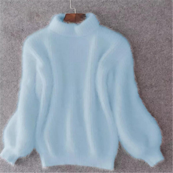 Maglione classico da donna a collo alto