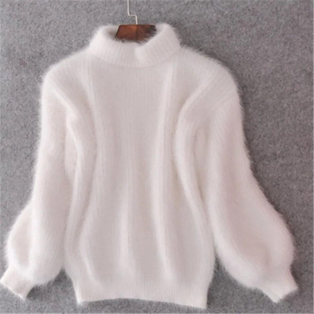 Maglione classico da donna a collo alto