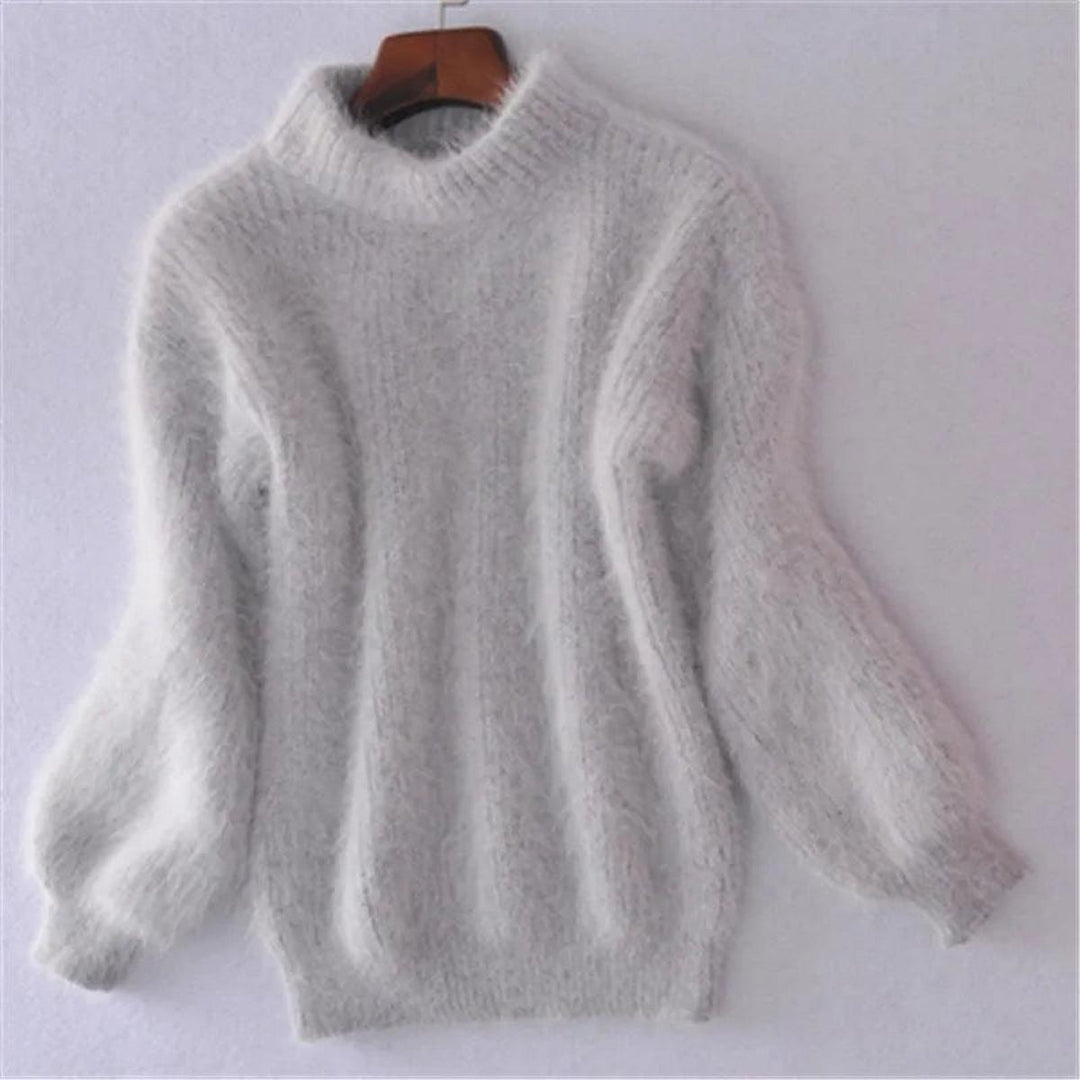 Maglione classico da donna a collo alto