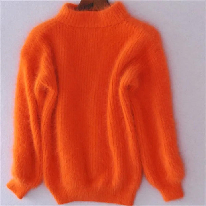 Maglione classico da donna a collo alto