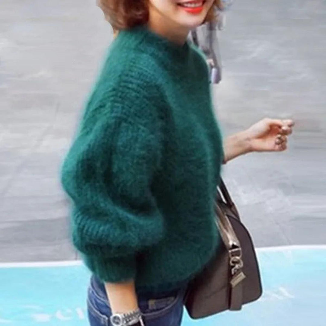 Maglione classico da donna a collo alto