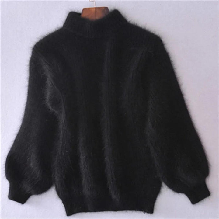 Maglione classico da donna a collo alto